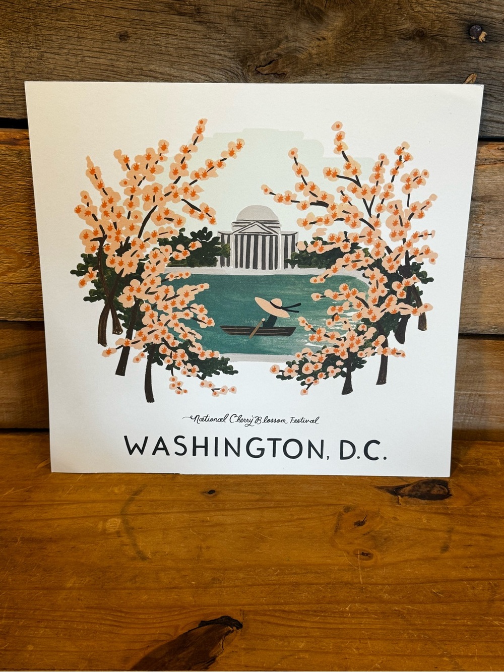 Rifle Paper Co. Washington D.C. Cherry Blossom World Traveler Art Print 11x10.25